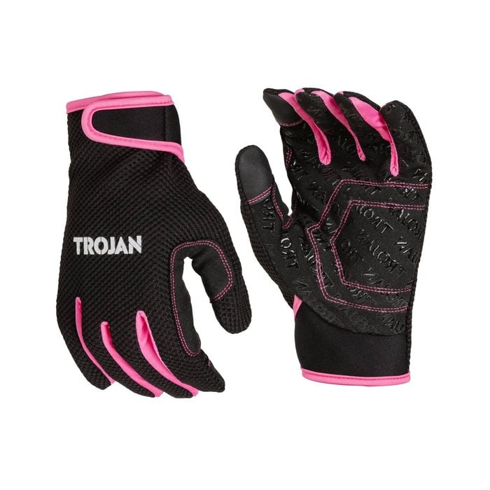 Trojan Large Pink Fly-Grip Gloves