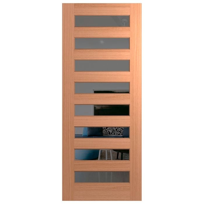Hume 2040 x 820 x 40mm Entrance Door SPM Savoy Grey Tint Glass XS28