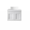 Attica Hamptons Shaker 600mm Satin White Vanity with Pure White Stone Top