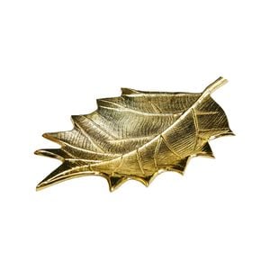 Ssh Collection Oak Small 31cm Long Decorative Leaf - Brass