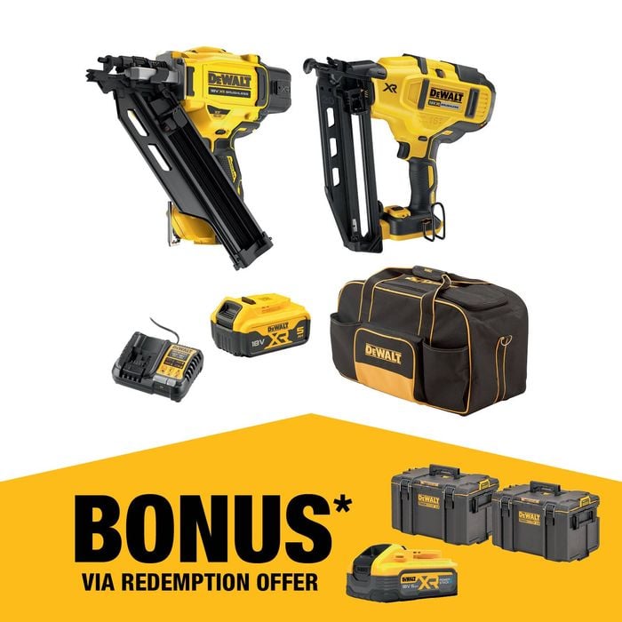 DeWALT 18V XR 2 Piece 5.0Ah Nailer Kit DCZ244P1-XE