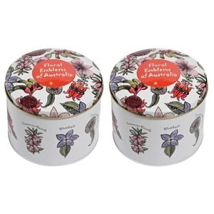 Banksia Red Floral Emblems Of Australia Tin Chocolate Fruit Nut Mix 200g - 2 Pack