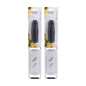 2pk Appetito Stainless Steel Micro Grater W/ Soft Grip Handle Fine