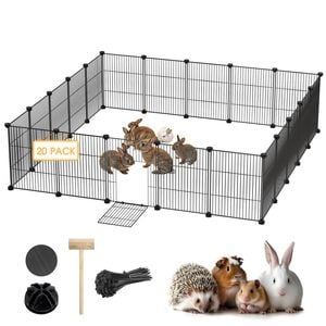 Advwin 20 Panel Small Animal Cage Rabbit Hutch Hamsters Pet Playpen