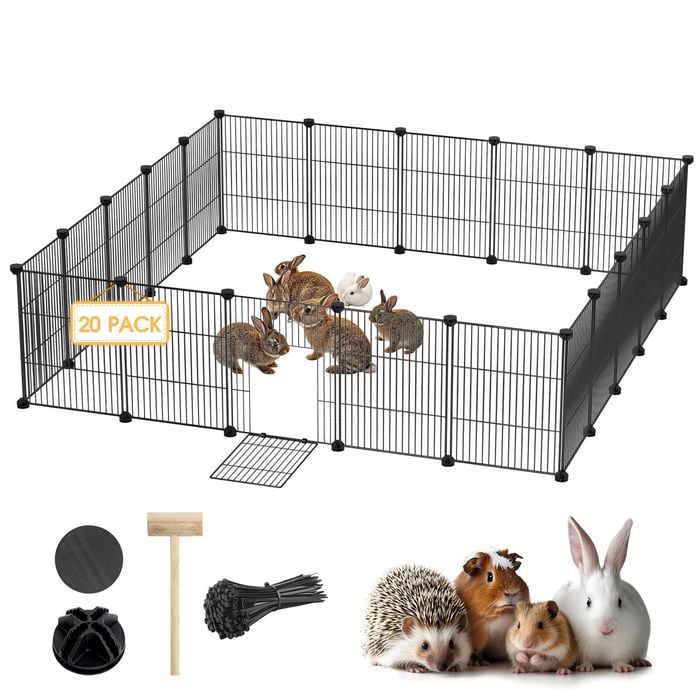 Advwin 20 Panel Small Animal Cage Rabbit Hutch Hamsters Pet Playpen