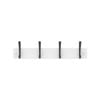 MODE 4 Black Hooks on White Board Hat & Coat Rack