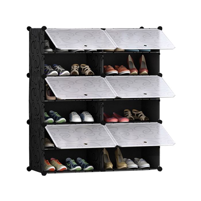 SOGA 6 Tier 2 Column Shoe Rack Organizer Storage Stackable