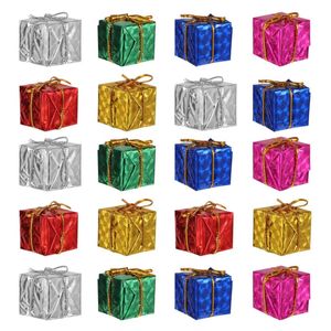P&P Assorted 24 Piece Mini Christmas Gift Box Hanging Tree Ornaments Decorations