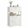 Ufurniture Freestanding Bathroom Cabinet Storage Unit Floor Cupboard Organizer White
