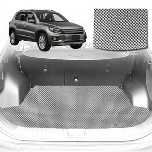 6D Diamond Car Boot Mat for VolksWagen Tiguan 2008-2016-Cargo Mat-Grey-Outback GT