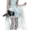 Adult Ghost Zombie Corpse Bride Fancy Dress Up Halloween Book Week Costume XS/S Height 155-165cm