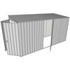 Build-a-Shed 1.5 x 3.7 x 2m Single Hinged Side Door Skillion Shed - Zinc