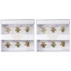 2x 6pc LVD Jewelled Bee Alloy Wine Glass Charm Set 13x12cm Multicoloured