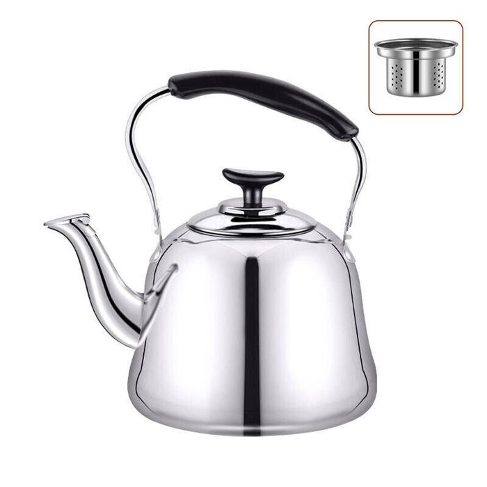 Catzon Tea Kettle Stovetop 2l Stainless Steel Whistling Folding Handle
