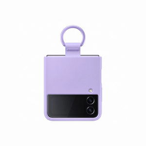Samsung Silicone Cover With Ring For Galaxy Z Flip4 - Bora Purple