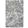 Floral Handmade Wool Rug-Botanical 6365-Silver Multi-110x160cm