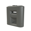 Melro Tanks 2000L Slate Grey Slimline 2060 Poly Water Tank