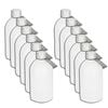 12PK Glass & Co Round Silver Lid Frosted Bottle Storage Jar 330ml Clear