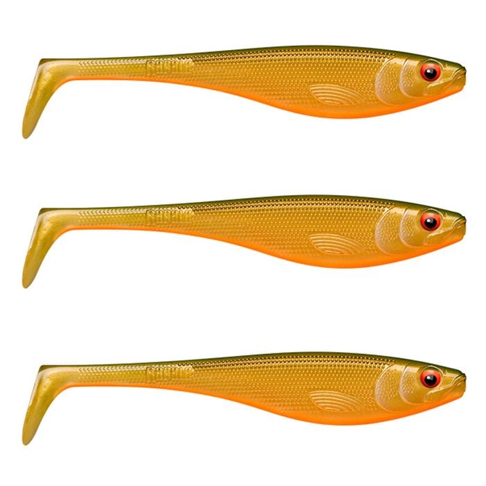 3x Rapala Soft Peto 22cm Paddle Tail Shad Lures - Scaled Roach