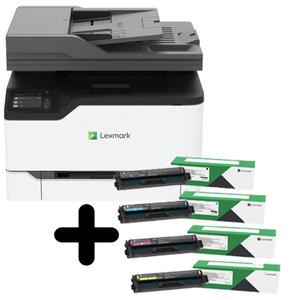 Lexmark CX431ADW A4 Colour Laser Multifunction Printer+BONUS: 4xPack C/M/Y/K Toner Set Bundle
