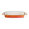 Vogue Cast Iron Rectangular Casserole Dish Orange 1.8l