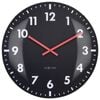 Nextime Duomo Glass Analogue 50cm Wall Clock - Black