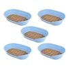 Yes4pets 5x Pet Bed Large Plastic Dog Bedding Sleeping Resting Washable Basket Blue