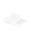 SOGA 1/3 GN Polycarbonate Food Pan 65mm Clear with Lid
