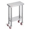 Vevor 61.2x30.7x85cm Stainless Steel Work Table with 4 Casters Heavy Duty