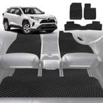 6D Diamond Car Floor Mats for Toyota RAV4 2019-Current-Full Set-Black-Outback GT