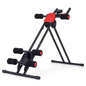 Costway Folding Ab Machine Trainer Adjustable Abdominal Workout Black