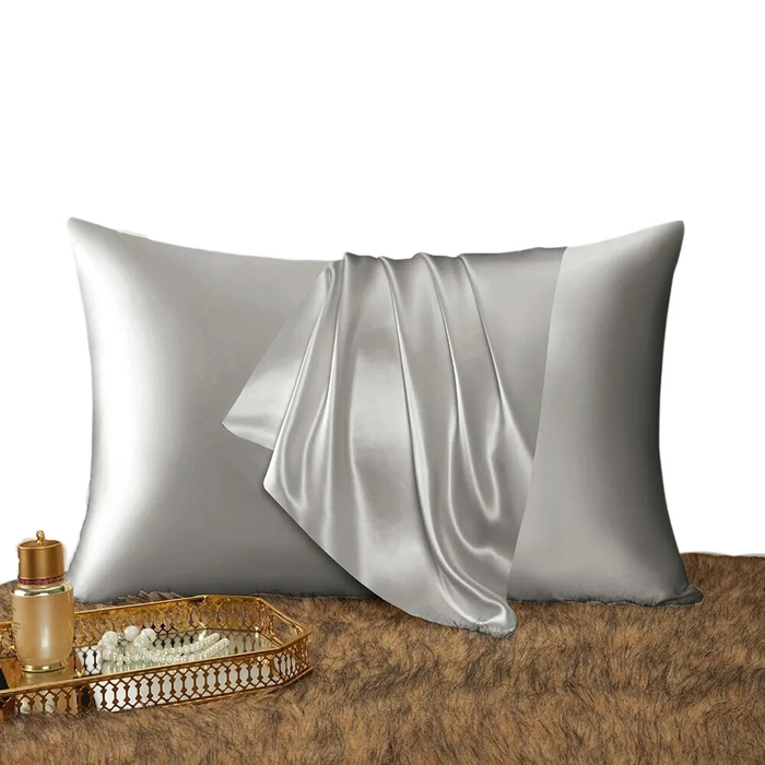 Anypillow Pillowcase 50x90cm Light Gray Natural Mulberry Silk