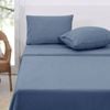 Bloomington Polar Fleece Sheet Set Queen 36cm Wall Airforce Blue