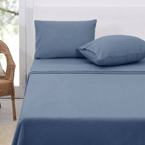 Bloomington Polar Fleece Sheet Set Queen 36cm Wall Airforce Blue