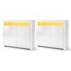 Artiss 2x Buffet Sideboard Cabinet Led - Arno White