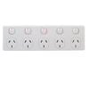 Deta 10Amp White 5 Outlet Powerpoint