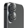 50pc EFM Camera Lens Protector Bulk Set for iPhone 16/16 Plus Carbon