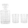 Cellar Premium Premium Luxe Crystal Glass 3 Piece Whisky Decanter Set 700ml/300ml Cellar