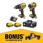 DeWALT 18V XR 50Ah 2 Piece Compact Combo Kit DCZ2050P2T-XE