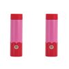 2PK Annabel Trends Stainless Steel Wave 300ml Mini Bottle - Pink Red