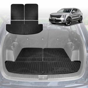 Boot Liners For Kia Sorento 2020-onwards All Weather Heavy Duty Cargo Trunk Mat Luggage Tray Car Accessories 3-pcs Version