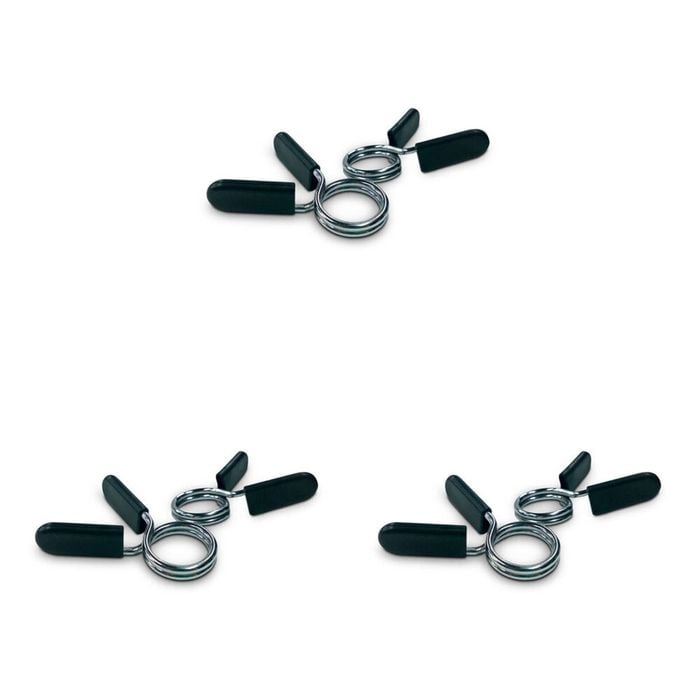 3x 2pc Standard Spring Collars For 28mm Weight Handle Bar Pair
