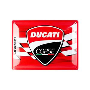 Nostalgic-Art Ducati Corse Logo Metal Decorative Sign Large 30x40x0.5cm