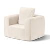 Playpals Kids Sofa Couch With Pillow Toddler Chair Cream