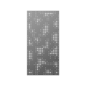 Walpix 1775 x 875 x 0.95mm Perforated Pre-Painted Metal Decorative Screen Folded Profile After Rain - Basalt