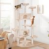 BEASTIE Cat Tree Tower Scratching Post House Furniture 203cm Beige