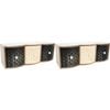 2PK LVD MDF Drawers Ornate 3 Nat Home Storage Decor 2.5x11.5cm