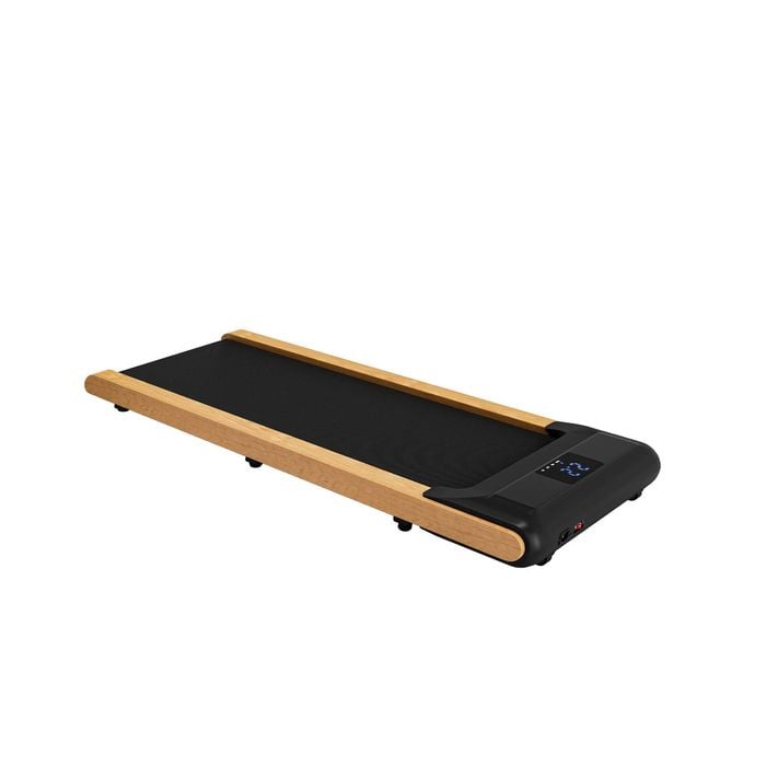 Costway Solid Wood Frame Walking Pad Under Desk Treadmill Remote&app Control Home Office Black