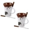 Swissmar Nostalgia 8pc Fondue Set 8 Piece Mug Set Of 2