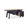 Modern Furniture ARTO Executive Office Desk 180-200cm - Oak&Black